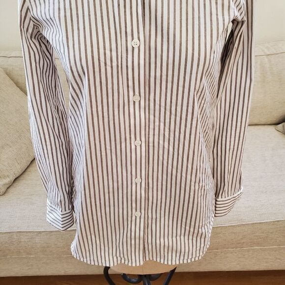Lafayette 148 New York Helen Striped Blouse sz XS - Picture 5 of 13